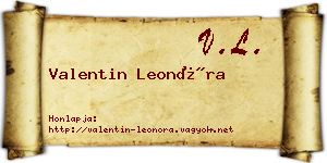 Valentin Leonóra névjegykártya